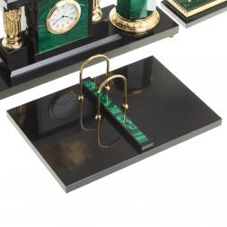 Письменный набор &amp;quot;Парящий орел&amp;quot; из малахита Златоуст