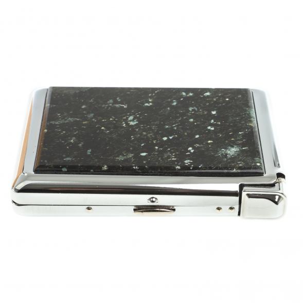 Портсигар на 20 сигарет с зажигалкой камень мусковит 123414