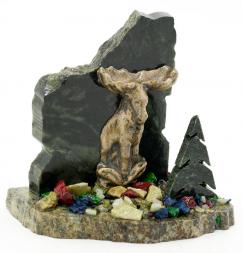 Сувенир &amp;quot;Лось&amp;quot; змеевик самоцветы