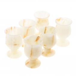 Набор рюмок из оникса в футляре 6 шт 6х9,5 см 100 мл (2,5х4)