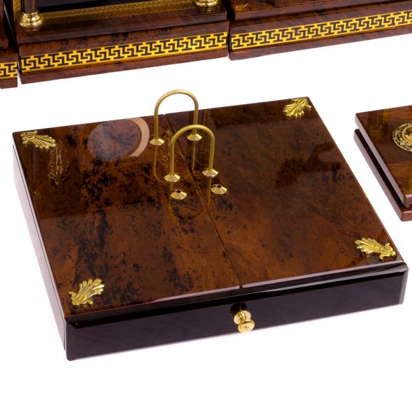 Настольный набор из обсидиана &amp;quot;Королевский&amp;quot; 126248