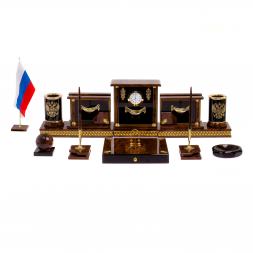 Настольный набор из обсидиана "Королевский"