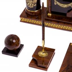 Настольный набор из обсидиана "Королевский"