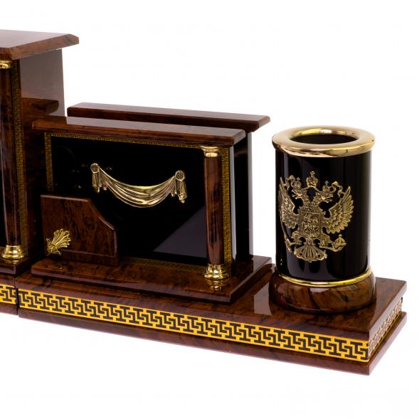 Настольный набор из обсидиана &amp;quot;Королевский&amp;quot; 126248