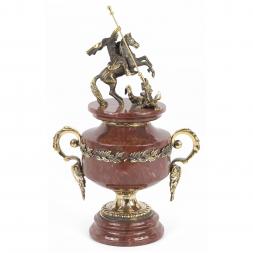 Кубок из камня и бронзы &amp;quot;Георгий Победоносец&amp;quot; лемезит