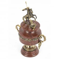 Кубок из камня и бронзы &amp;quot;Георгий Победоносец&amp;quot; лемезит