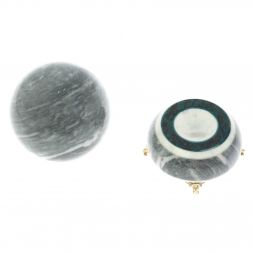 Шар &amp;quot;Антистресс&amp;quot; 10,5 из серого мрамора на подставке 10,5х10,5х15,5 см