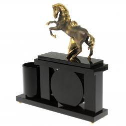 Настольный мини- набор из малахита &amp;quot;Конь с попоной&amp;quot;
