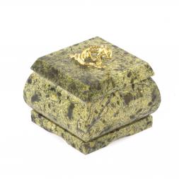 Шкатулка для украшений змеевик 5,5х6,5х5,5 см