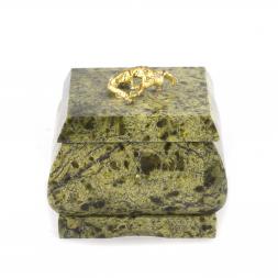 Шкатулка для украшений змеевик 5,5х6,5х5,5 см