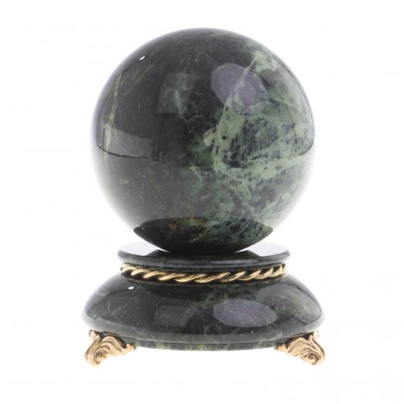 Шар &amp;quot;Антистресс&amp;quot; из нефрита 10 см на подставке 124287