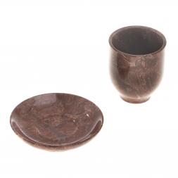 Кофейная пара из камня лемезит