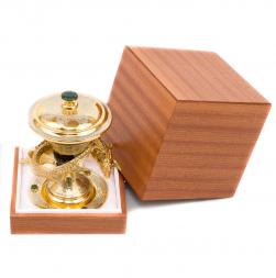 Икорница &amp;quot;Осетр&amp;quot; из нефрита Златоуст