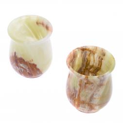 Набор стаканов из оникса 210 мл 7,5х7,5х9 см 2 шт в коробке (3х4)