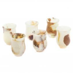 Набор стопок из оникса 60 мл в футляре 6 шт 5,2х7 см (2х3)