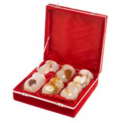 Набор стопок из оникса 60 мл в футляре 6 шт 5,2х7 см (2х3)