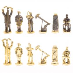 Шахматы подарочные &amp;quot;Нефтяники&amp;quot; 44х44 см серый мрамор