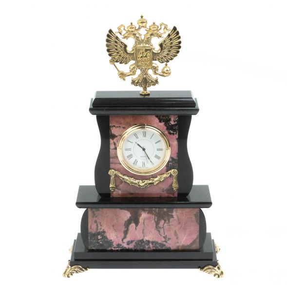 Часы &amp;quot;Герб&amp;quot; камень родонит 128277