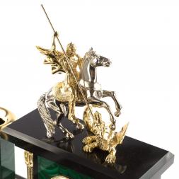 Письменный прибор &amp;quot;Георгий Победоносец&amp;quot; из малахита 7 предметов