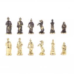 Шахматы подарочные &amp;quot;Турецкие&amp;quot; из камня лемезит и змеевик 32х32 см