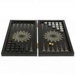 Нарды с гравировкой &amp;quot;Орел&amp;quot; камень гранит