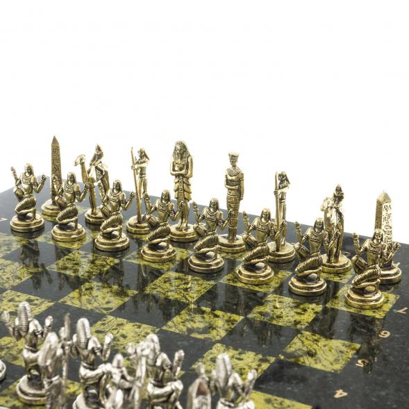 Шахматы &amp;quot;Древний Египет&amp;quot; доска 32х32 см из камня змеевик 122674