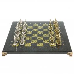 Шахматы "Древний Египет" доска 32х32 см из камня змеевик