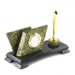 Настольный письменный мини-набор из змеевика