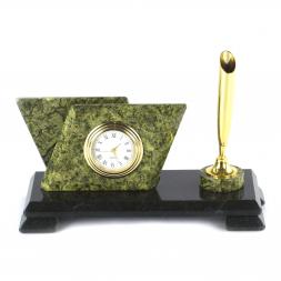 Настольный письменный мини-набор из змеевика