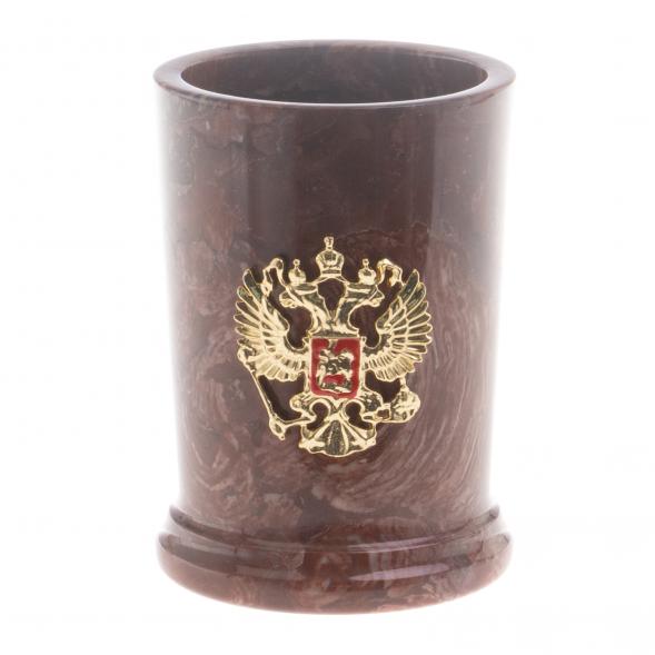 Карандашница из лемезита &amp;quot;Герб РФ&amp;quot; 124376