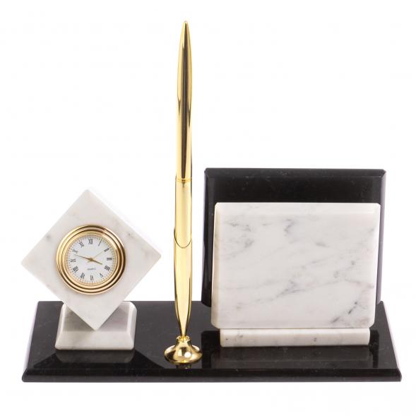 Визитница &amp;quot;Куб&amp;quot; из белого мрамора 22,5х8,5х11,5 см 126402