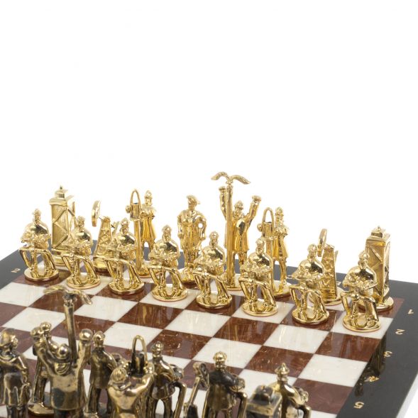 Шахматы подарочные &amp;quot;Нефтяники&amp;quot; 44х44 см лемезит мрамор 127412