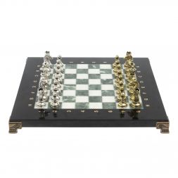 Шахматы турнирные &amp;quot;Стаунтон&amp;quot; из мрамора и змеевика 28х28 см