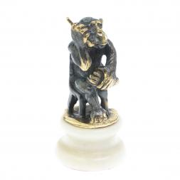Статуэтка &amp;quot;Обезьяна с телефоном&amp;quot; мрамор бронза