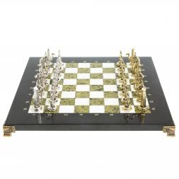 Шахматы "Древний Египет" доска 32х32 см мрамор змеевик