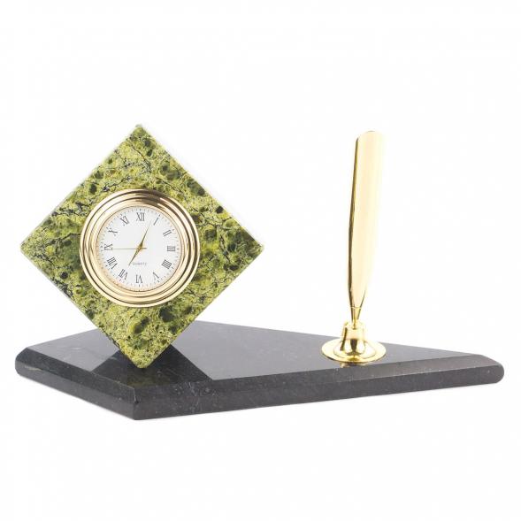 Письменный мини-набор &amp;quot;Кубик&amp;quot; змеевик 113226