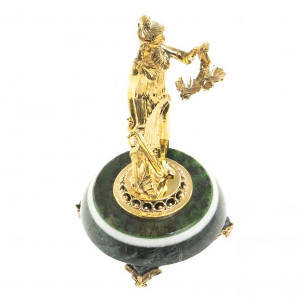 Статуэтка из бронзы &amp;quot;Фемида&amp;quot; на подставке из змеевика 123320