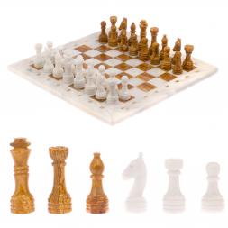 Шахматы из оникса &amp;quot;Европейские&amp;quot; доска 37х37 см