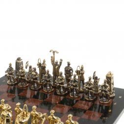 Шахматы подарочные &amp;quot;Нефтяники&amp;quot; 44х44 см лемезит змеевик