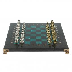 Шахматы турнирные &amp;quot;Стаунтон&amp;quot; из змеевика 28х28 см