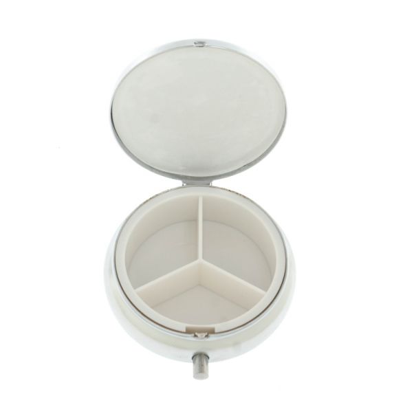 Таблетница на 3 отсека камень амазонит дымчатый кварц цвет серебро 127812