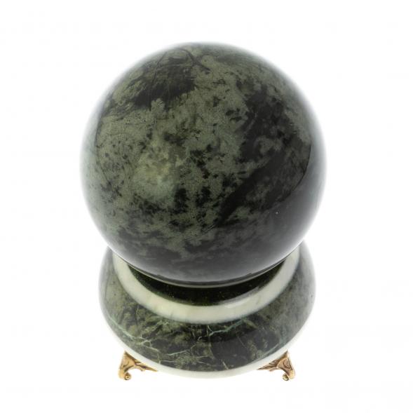 Шар на подставке 10,5 см из змеевика 128805