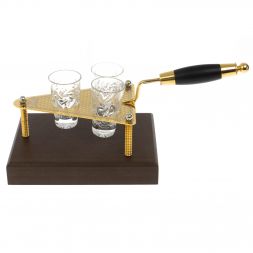 Водочный набор &amp;quot;Строительный мастерок&amp;quot; с тремя стопками Златоуст