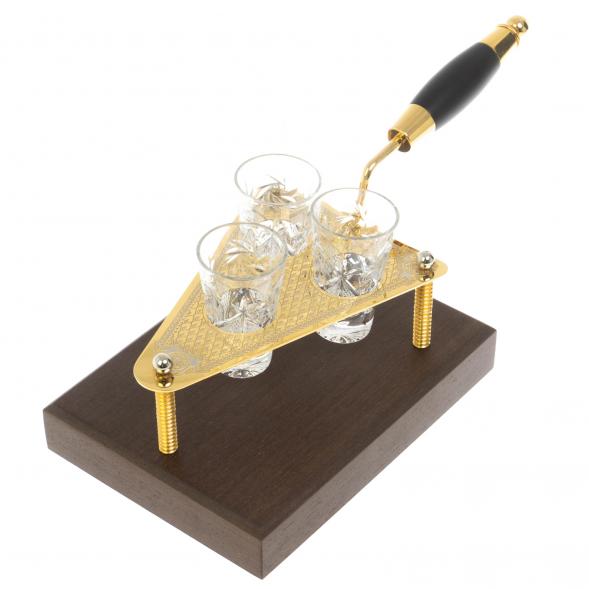 Водочный набор &amp;quot;Строительный мастерок&amp;quot; с тремя стопками Златоуст 128881