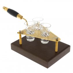 Водочный набор &amp;quot;Строительный мастерок&amp;quot; с тремя стопками Златоуст