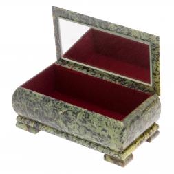 Шкатулка &amp;quot;Купюра&amp;quot; из нефрита 18х10х8,5 см