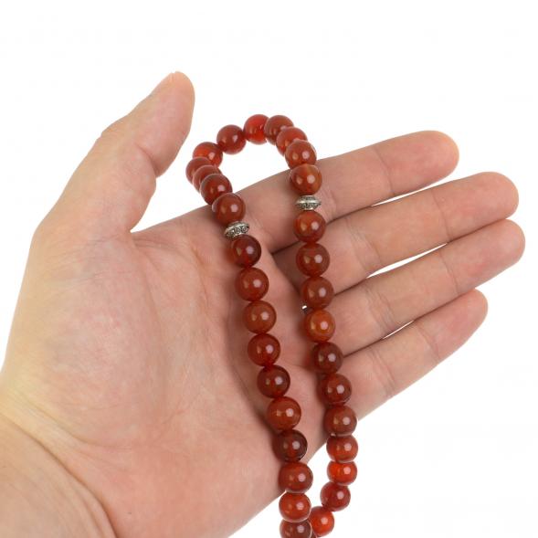 Четки из камня сердолик 35 бусин 128580