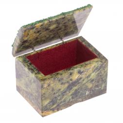 Шкатулка "Сундучок" с Хозяйкой медной горы змеевик 10х6,5х7 см