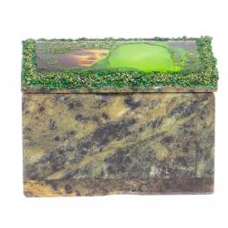 Шкатулка "Сундучок" с Хозяйкой медной горы змеевик 10х6,5х7 см