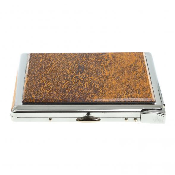 Портсигар на 10 сигарет с зажигалкой камень яшма змеиная 123419